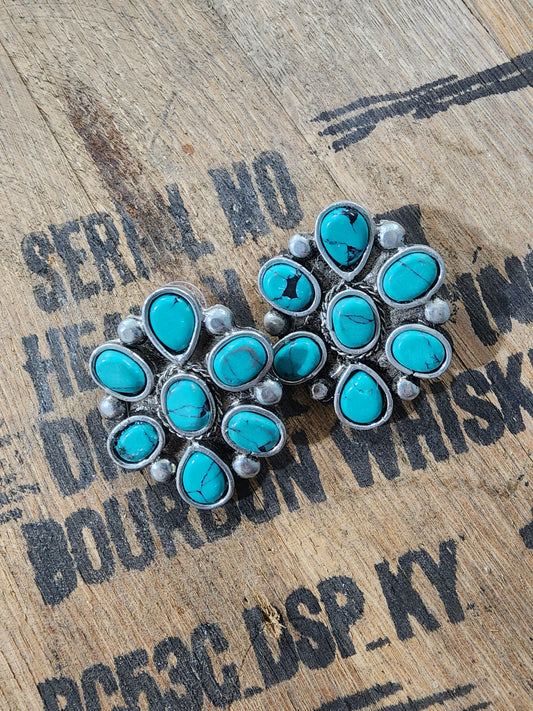 Seven Seas Turquoise Stud Earrings